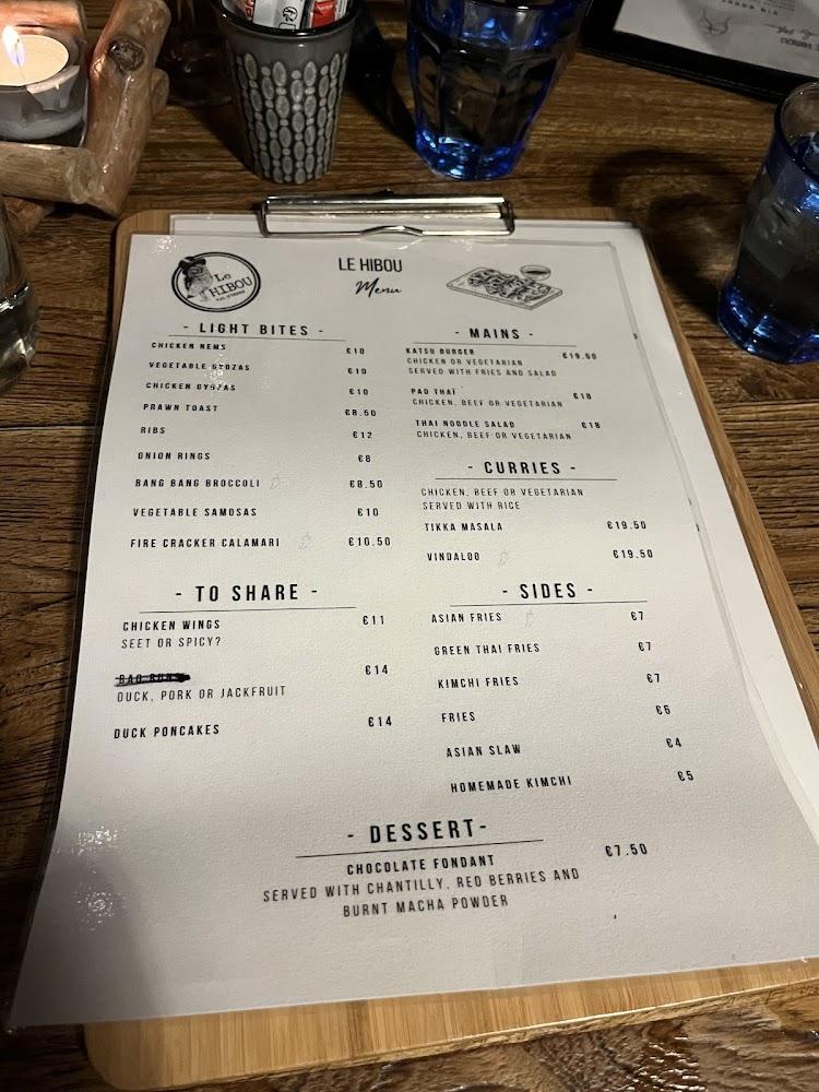 Le Hibou - Menu Image 1